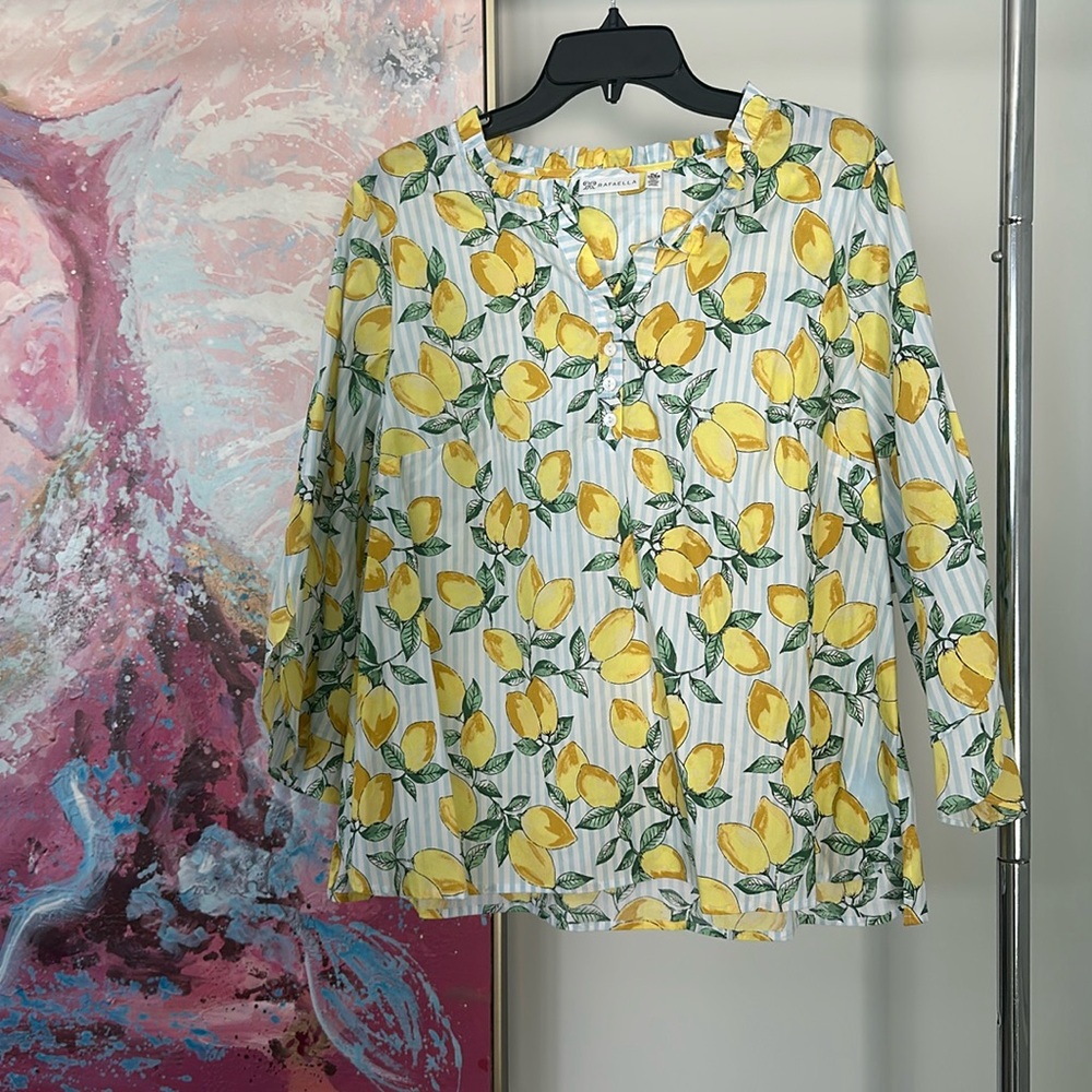 NWT Rafaella brand lemon top